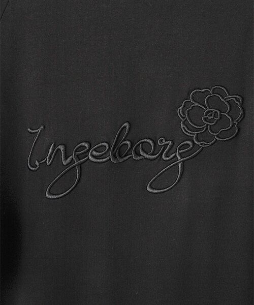 INGEBORG / インゲボルグ ロング・マキシ丈ワンピース | ●立体ロゴ刺繍カットワンピース | 詳細1