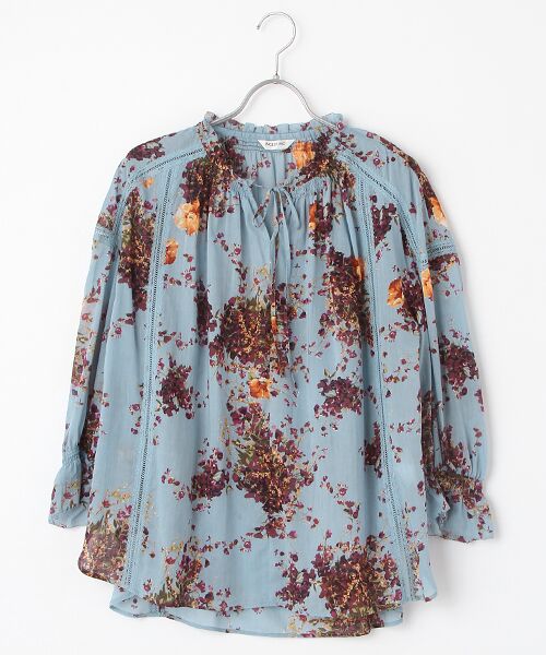 INGEBORG / インゲボルグ シャツ・ブラウス | 【OUTLET】オータムブーケpt.ブラウス（ブルーグレー）