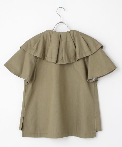 セール】 【OUTLET】ツイルビッグカラーブラウス （シャツ