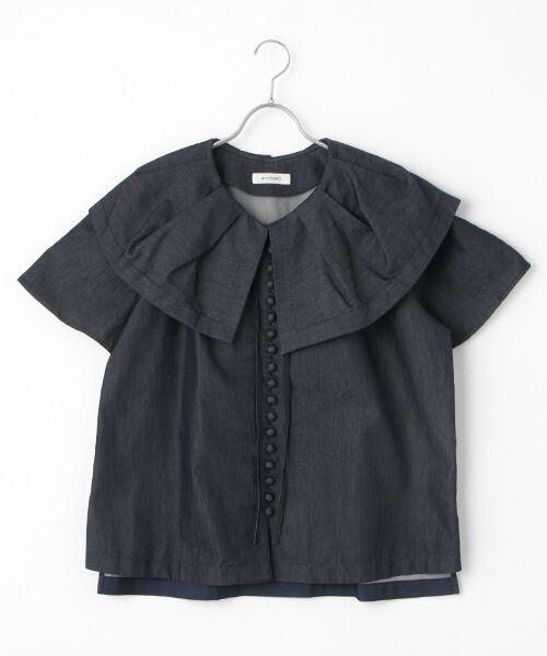 セール】 【OUTLET】ツイルビッグカラーブラウス （シャツ