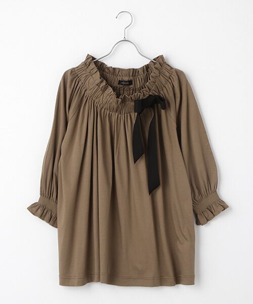 INGEBORG / インゲボルグ カットソー | 【OUTLET】ネックギャザーカットソーチュニック（トープ）