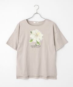 ●【INGEBORG40th限定】INGEBORG×中川 清美　くちなしプリントTシャツ