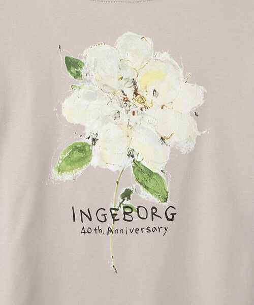 INGEBORG / インゲボルグ Tシャツ | ●【INGEBORG40th限定】INGEBORG×中川 清美　くちなしプリントTシャツ | 詳細12