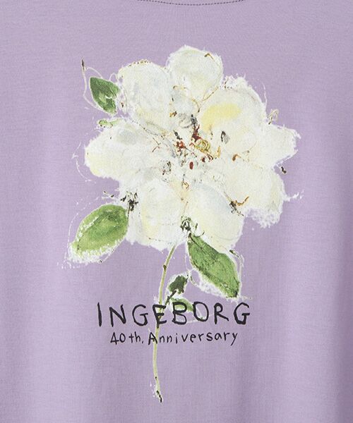 INGEBORG / インゲボルグ Tシャツ | ●【INGEBORG40th限定】INGEBORG×中川 清美　くちなしプリントTシャツ | 詳細13