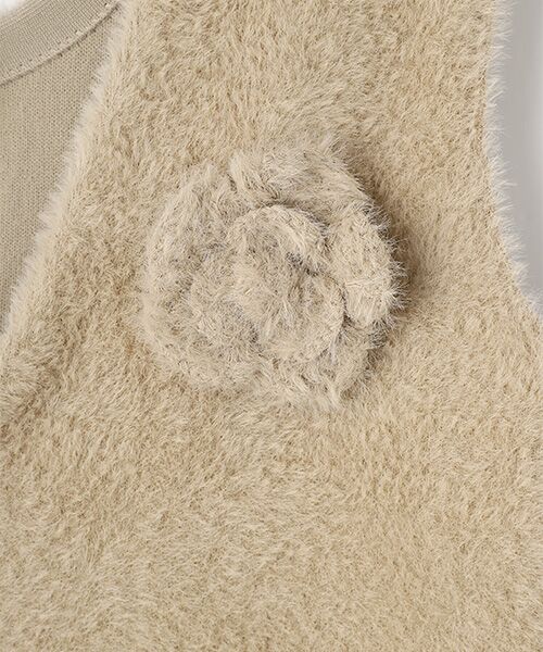 INGEBORG / インゲボルグ ベスト | 【OUTLET】モールヤーンロングニットベスト | 詳細11