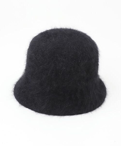 INGEBORG / インゲボルグ ハット | 【OUTLET】モールヤーンコサージュ付きニットハット（クロ）