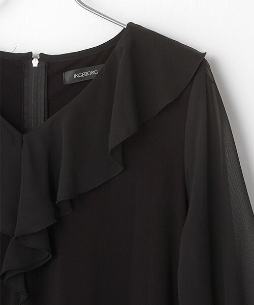 INGEBORG / インゲボルグ ロング・マキシ丈ワンピース | 【OUTLET】フリルカラーワンピース | 詳細2