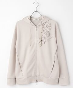 【OUTLET】ローズモチーフ付きパーカー