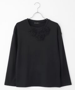 【OUTLET】ローズモチーフ付きカットソー