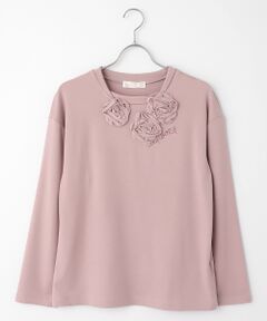 【OUTLET】ローズモチーフ付きカットソー