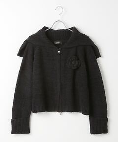 【OUTLET】ビックカラーニットブルゾン