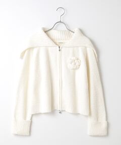 【OUTLET】ビックカラーニットブルゾン