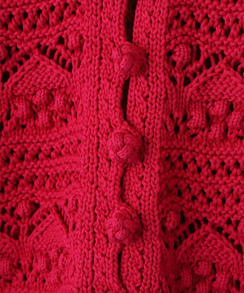 ●ローゲージ透かし編みカーディガン