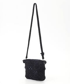 【OUTLET】モチーフ付きかぎ針風ショルダーバッグ