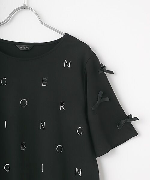 INGEBORG / インゲボルグ Tシャツ | リボン＆ロゴアレンジカットソー | 詳細2