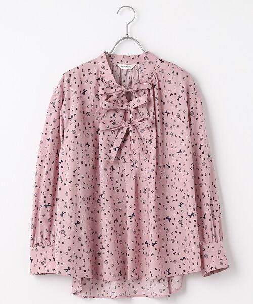 ランダムロゴpt.リボンブラウス （シャツ・ブラウス）｜INGEBORG