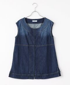 INGEBORG / インゲボルグ チュニック | ムラ糸デニムチュニック