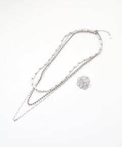 INGEBORG / インゲボルグ ネックレス・ペンダント・チョーカー | ブローチ付き3連ネックレス