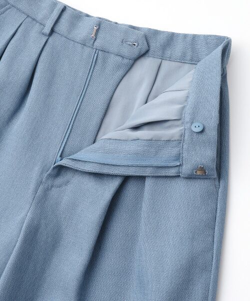 INGEBORG / インゲボルグ その他パンツ | 【OUTLET】リネン混タックワイドパンツ | 詳細8