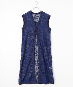 INGEBORG / インゲボルグ ベスト | 【OUTLET】ボタニカルレースロングベスト