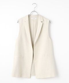 【OUTLET】リネン混テーラードベスト