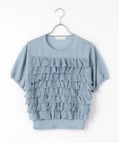 【OUTLET】フリルニットプルオーバー
