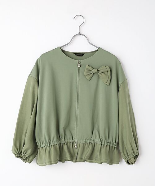 INGEBORG / インゲボルグ カーディガン・ボレロ | 【OUTLET】クルーネックカットソーカーディガン（モスグリーン）