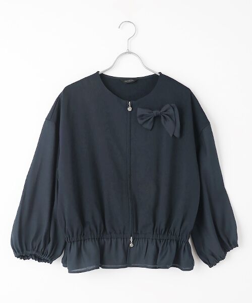 INGEBORG / インゲボルグ カーディガン・ボレロ | 【OUTLET】クルーネックカットソーカーディガン（ネイビー）