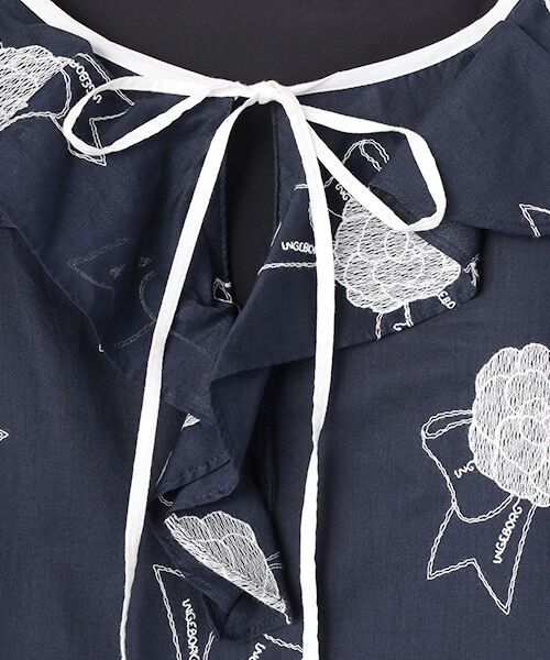 INGEBORG / インゲボルグ ミニ丈・ひざ丈ワンピース | カメリアリボン刺繍ワンピース | 詳細9