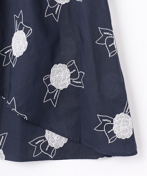 INGEBORG / インゲボルグ ロング・マキシ丈スカート | カメリアリボン刺繍スカート | 詳細5