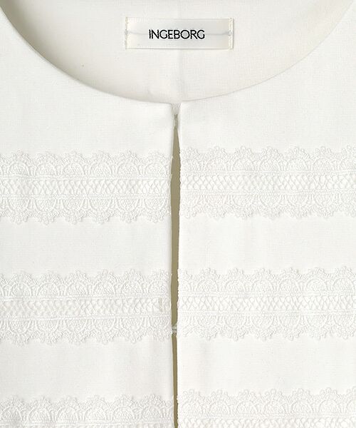 INGEBORG / インゲボルグ カーディガン・ボレロ | レース使いクルーネックカーディガン | 詳細2