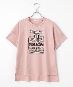 INGEBORG / インゲボルグ カットソー | 香水瓶ワンポイントpt.Tシャツ