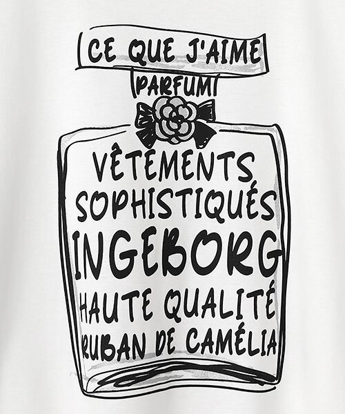 INGEBORG / インゲボルグ カットソー | 香水瓶ワンポイントpt.Tシャツ | 詳細2