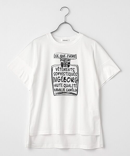 香水瓶ワンポイントpt.Tシャツ （カットソー）｜INGEBORG