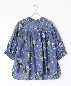 ピンクハウス♡チェリープリントチュニック セール】 薔薇模様プリントチュニックブラウス （チュニック