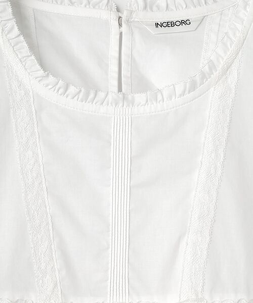 INGEBORG / インゲボルグ シャツ・ブラウス | フランス製レース使いコットンローンブラウス | 詳細2