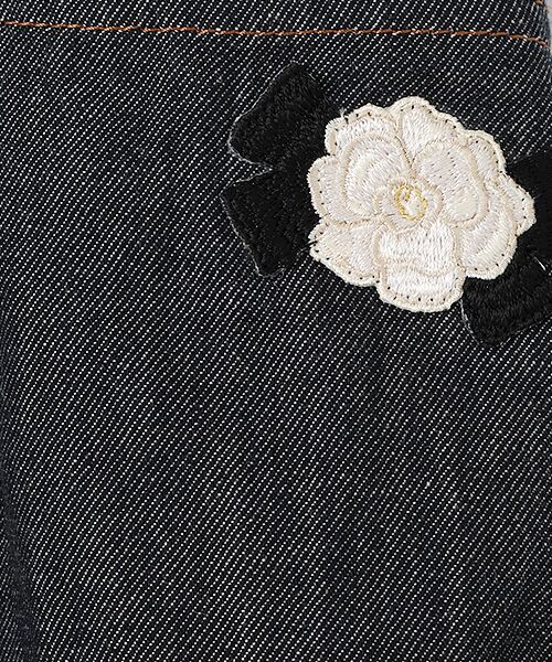 INGEBORG / インゲボルグ デニムパンツ | カメリアリボン刺繍入り5.5oデニムパンツ | 詳細7