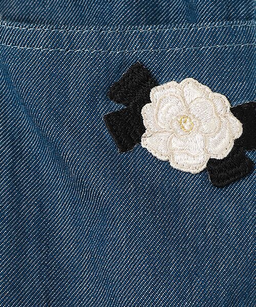 INGEBORG / インゲボルグ デニムパンツ | カメリアリボン刺繍入り5.5oデニムパンツ | 詳細8
