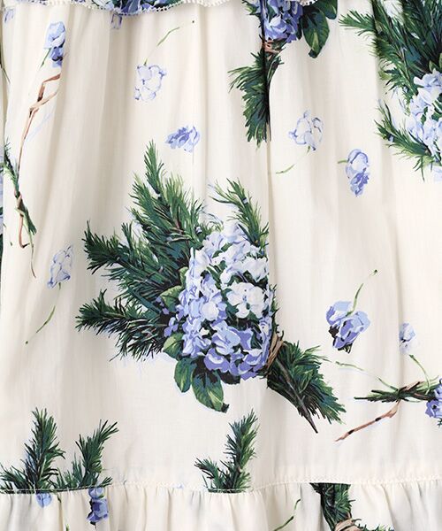 INGEBORG / インゲボルグ ロング・マキシ丈スカート | ローズマリーとアジサイpt.スカート | 詳細2