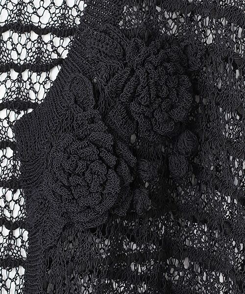 INGEBORG / インゲボルグ カーディガン・ボレロ | モチーフ付き透かし編みカーディガン | 詳細1