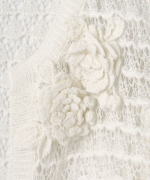 INGEBORG / インゲボルグ カーディガン・ボレロ | モチーフ付き透かし編みカーディガン | 詳細2