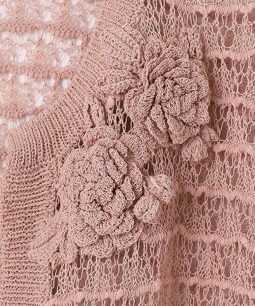 INGEBORG / インゲボルグ カーディガン・ボレロ | モチーフ付き透かし編みカーディガン | 詳細3