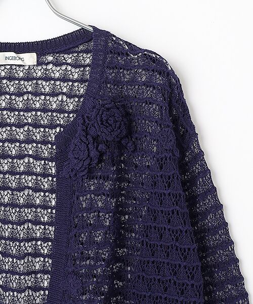 INGEBORG / インゲボルグ カーディガン・ボレロ | モチーフ付き透かし編みカーディガン | 詳細5