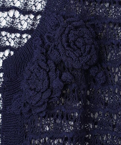 INGEBORG / インゲボルグ カーディガン・ボレロ | モチーフ付き透かし編みカーディガン | 詳細7