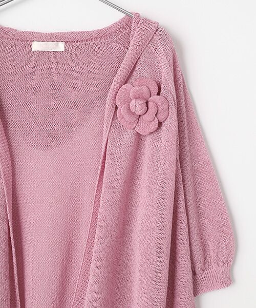 INGEBORG / インゲボルグ カーディガン・ボレロ | カメリアコサージュ付きフードカーディガン | 詳細4