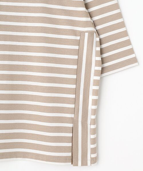 INGEBORG / インゲボルグ Tシャツ | 『雨を楽しむ』カメリアリボンモチーフ付きボーダーカットソー | 詳細5