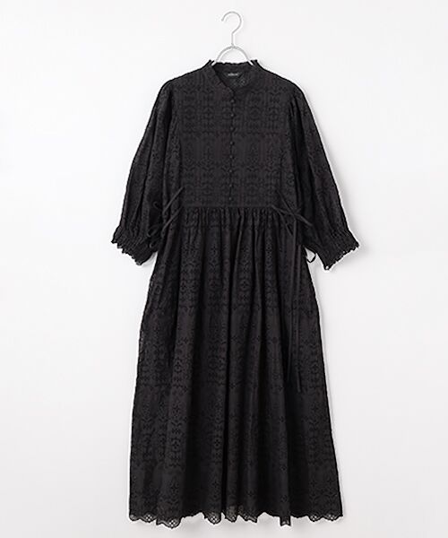 新品タグ付⭐︎ジョンブル　¥18700 マキシワンピース　長袖　チャイナ　リネン ダナキャランニューヨーク DKNY ☆$139 サテン素材ドルマン