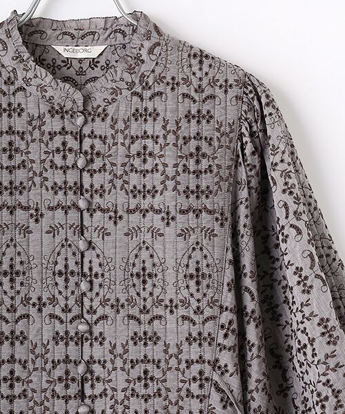 INGEBORG / インゲボルグ ロング・マキシ丈ワンピース | ボタニカル刺繍ワンピース | 詳細4