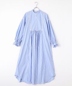 インゲボルグ✨涼しい✨綿麻素材✨コットン総レース✨ワンピース✨美品✨９ セール】 装飾ロゴカットソーワンピース （ロング・マキシ丈