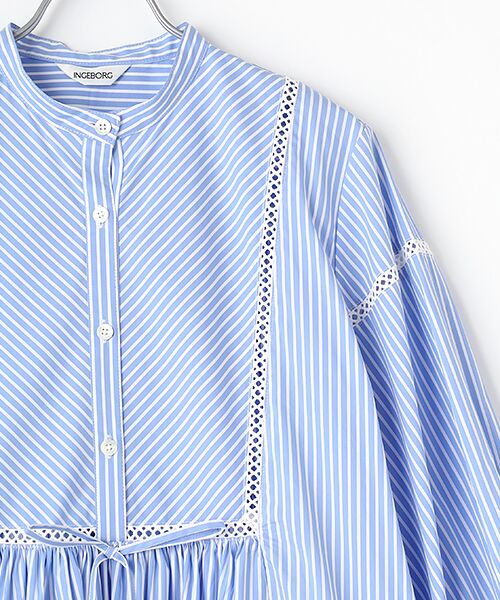 INGEBORG / インゲボルグ ロング・マキシ丈ワンピース | ハシゴレース使いワンピース | 詳細4